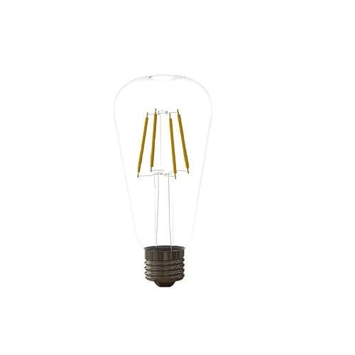 Euri Lighting 5W LED ST19 Filament Bulb, Dimmable, E26, 120V, 2700K