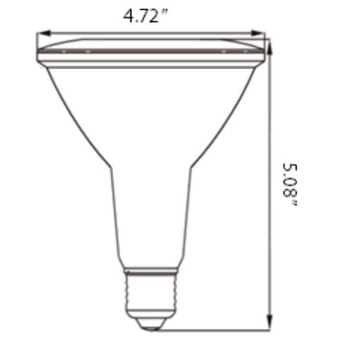 Forest Lighting 14W Dimmable LED BR38 Bulb, 2700K