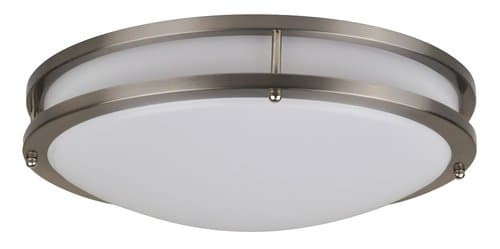 NaturaLED 3000K, 18W LED Flush Mount Ceiling Light, Architectural Nickel Finish