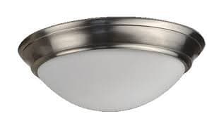 NaturaLED 3000K 22W 15" Nickel Flush Mount Streamlined