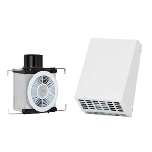 Fantech 18W Outdoor Bathroom Fan w/ 4-in Duct & 6W LED, 136 CFM, 3084 RPM