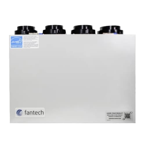 Fantech 60W HRV Top Duct Connection Fresh Air Vent, 70 CFM, 60 Hz, 120V