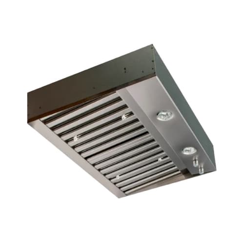 Fantech 42-in Stainless Fascia Kitchen Hood Liner for Inline Exhaust Fans