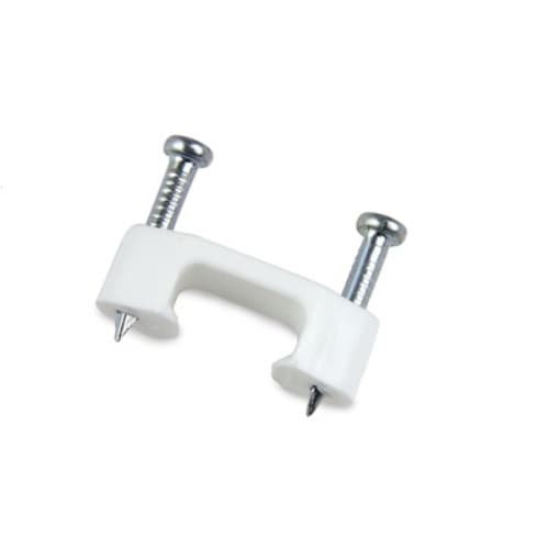 Gardner Bender 1/2" White Clip-On Plastic Staples