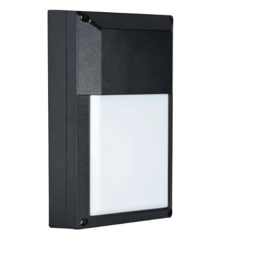 GlobaLux 9W LED Wall Pack, 900 lm, 120V, 3000K, Black