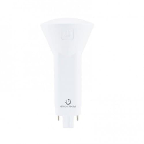 Green Creative 6W Vertical LED PL Bulb, Plug & Play, Dimmable, G24, 570 lm, 120V-277V, 2700K