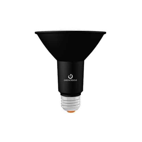 Green Creative 11W LED PAR30 Bulb, Dimmable, 40 Degree Beam, E26, 990 lm, 120V, 3000K, Black