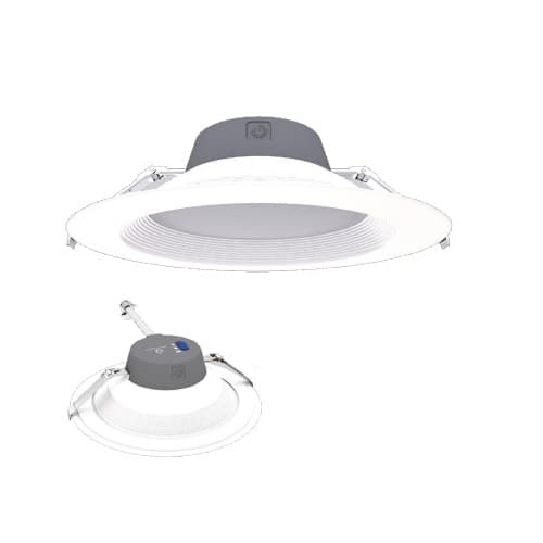 Green Creative 9.5-in 27W LED Retrofit Downlight, 0-10V Dim, Selectable Lumens, 120V, 4000K, White