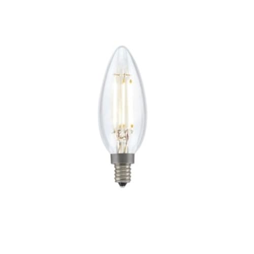 Green Creative 3.3W LED Filament Bulb, E12, Dimmable, 300 lm, 120V, 2700K, Clear