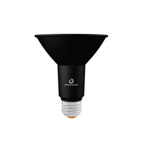 Green Creative 11W Refine PAR30 Bulb, Flood, E26, 990lm, 120V, 3000K, Black