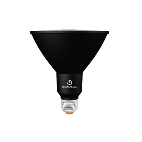 Green Creative 15.5W Refine PAR38 Bulb, Narrow, E26, 1370lm, 120V, 3000K, Black