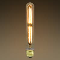 3.5W LED T10 Filament Bulb, Amber Glass, Dimmable, 250 lm, 120V, 2200K