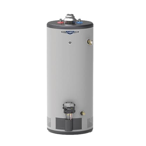 GE 30 Gallon Short Water Heater, Natural Gas, Atmospheric Vent, 8 Yr