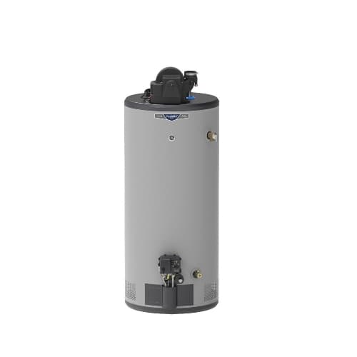 GE 40 Gallon Short Water Heater, Natural Gas, Power Vent, 8 Yr