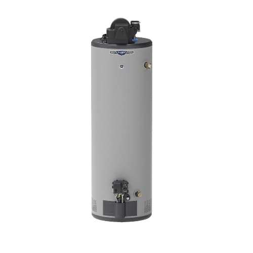 GE 40 Gallon Tall Water Heater, Natural Gas, Power Vent, 8 Yr