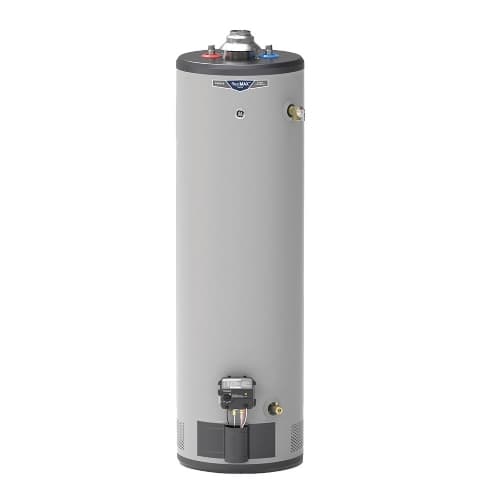 GE 40 Gallon Tall Water Heater, Natural Gas, Atmospheric Vent, 8 Yr