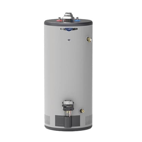 GE 50 Gallon Short Water Heater, Natural Gas, Atmospheric Vent, 8 Yr