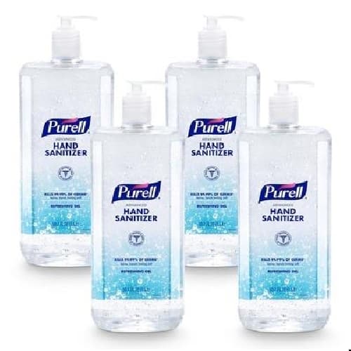 GOJO Purell Refreshing Gel Hand Sanitizer, 1.5 L Bottle, 4 Pack