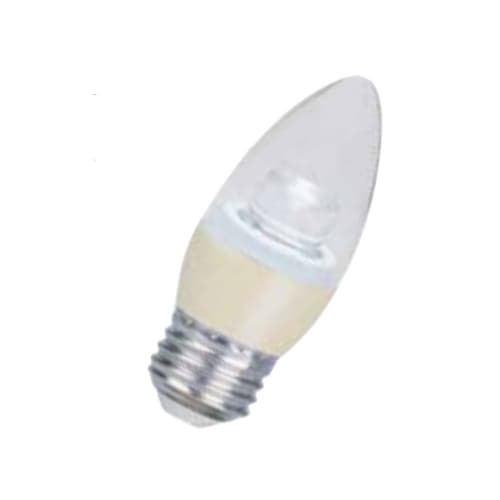 Halco 4.5W LED B11 Chandelier Bulb, Dim, 82 CRI, E26, 300lm, 120V, 3000K, CR