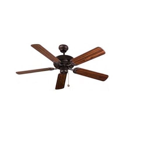 HomEnhancements 52-in Ceiling Fan, 3-Speed, Oak/Walnut Blades, Oil Rubbed Bronze