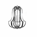 HomEnhancements 60W Lexington Pendant Light, Entry Cage, 3-Light, Brushed Nickel