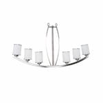 HomEnhancements 60W Lexington Entry Chandelier, White Glass, Brushed Nickel