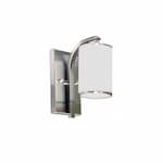 HomEnhancements 60W Lexington Wall Sconce, White Glass, Oil Rubbed Bronze