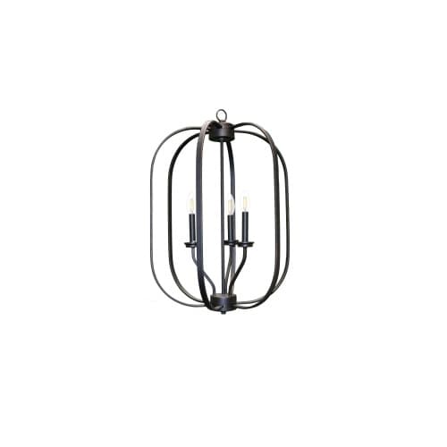 HomEnhancements 40W Victoria Medium Entry Pendant Light, 3-Light, Oil Rubbed Bronze