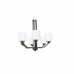 HomEnhancements 60W Paris Chandelier, 6-Light, White Cylinder Glass, Oil Rubbed Bronze