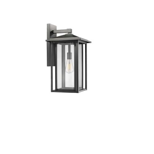 HomEnhancements 60W Coach Light, 1-Light, E26, Clear Glass, Textured Black