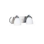 HomEnhancements 60W Victoria Vanity, 2-Light, Clear Glass, Brushed Nickel