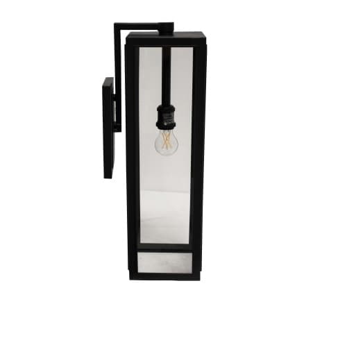 HomEnhancements 60W Coach Light, Large, 1-Light, Clear Glass, Matte Black