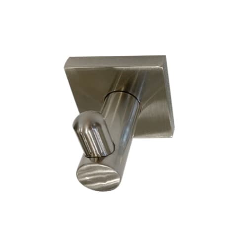 HomEnhancements Modern Single Robe Hook, Square, Satin Nickel