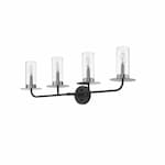 Vivio 240W Aura LED Vanity, Two-Toned, 4-Light, 120V, Brushed Nickel