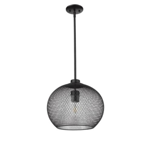 Vivio Florence Pendant Light, Metal and Mesh Globe LED, Brushed Nickel