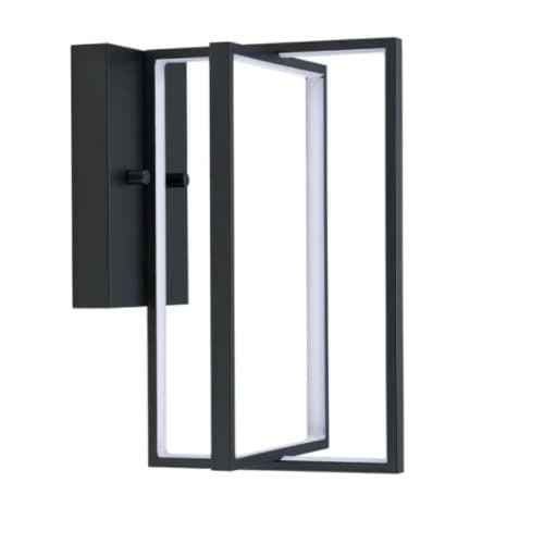 Vivio 10-in 25W Modena LED Open Wall Sconce, Rectangle, Matte Black 4000K