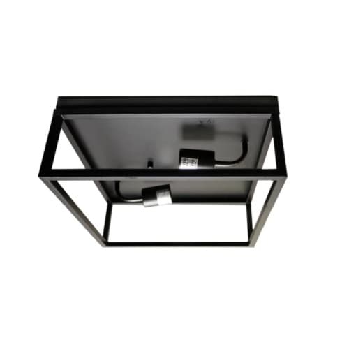 HomEnhancements Vincent Flush Mount Light, 2-Light, Open Square, Matte Black