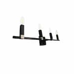 Vivio Maroni Wall Sconce, 4-Light, E12, 120V, Matte Black/Brushed Nickel