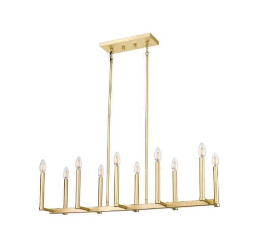 Vivio 60W Kosi Candelabra Pendant Light, 10 Light, Champagne Gold