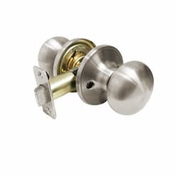 Baron Mushroom Door Knob, Dummy, Satin Nickel