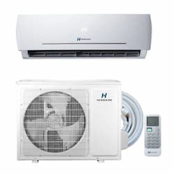 18000 BTU/H Ductless Mini Split A/C Heat Pump System, 9A, 208V-230V