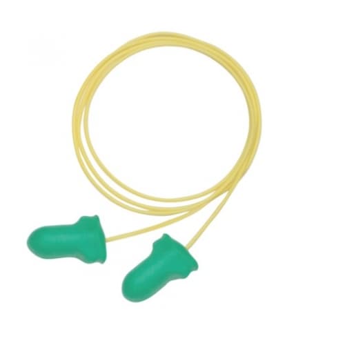 Howard Leight Max Lite&reg; Earplug, Corded, 25 dB, Green