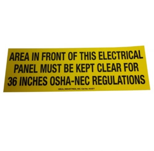 Ideal Safety Sign, Adhesive