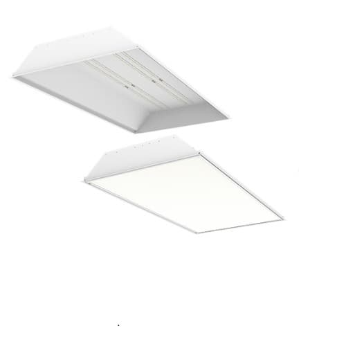 ILP Lighting 2X2 115W LED Recessed Grid Frame High Bay, 120V-277V, 3500K, Frosted