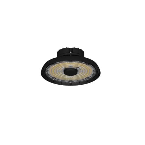 ILP Lighting 198W UFO High Bay w/ BBU Wet, 120V-277V, Selectable CCT, Black, Clear