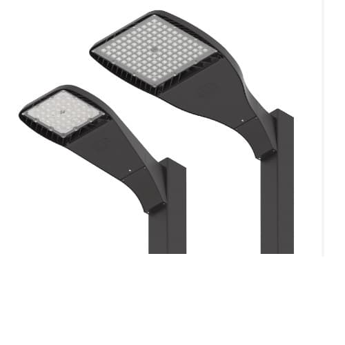 ILP Lighting 277W LED Flood Light w/Pole Mount, T5 Square, 347V-480V, 3000K, Bronze