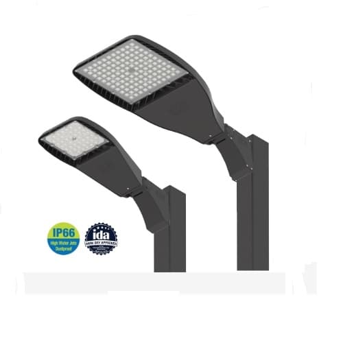 ILP Lighting 167W LED Flood Light w/Slipfitter, Wide Forward, 347V-480V, 3000K, BLK