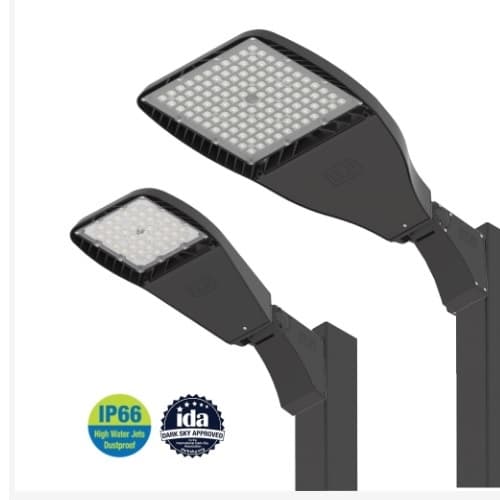 ILP Lighting 220W LED Flood Light w/Slipfitter, Wide Forward, 347V-480V, 4000K, WHT