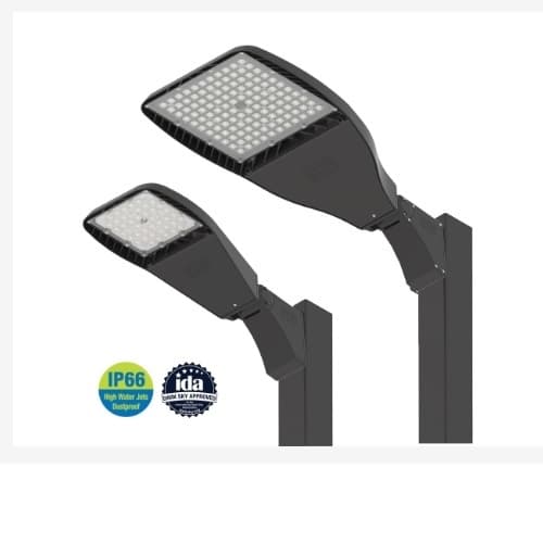 ILP Lighting 110W LED Flood Light w/Slipfitter, Wide Forward, 347V-480V, 5000K, BlK