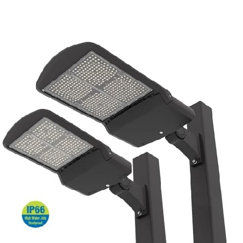 ILP Lighting Area Light w/ Pole Mount, Up to 28000 lm, T3, 347V-480V, 5000K, Bronze